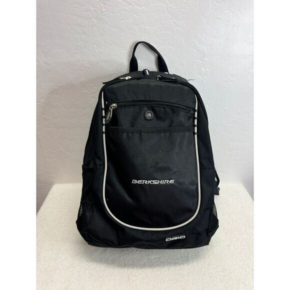Ogio Black Backpack Multiple Compartments Zippers Side Mesh Pockets Top Handle